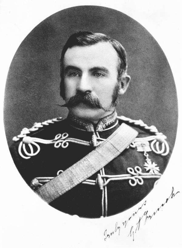 Titre original :  Commissioner George A. French, North-West Mounted Police. Image courtesy of Glenbow Museum, Calgary, Alberta.
