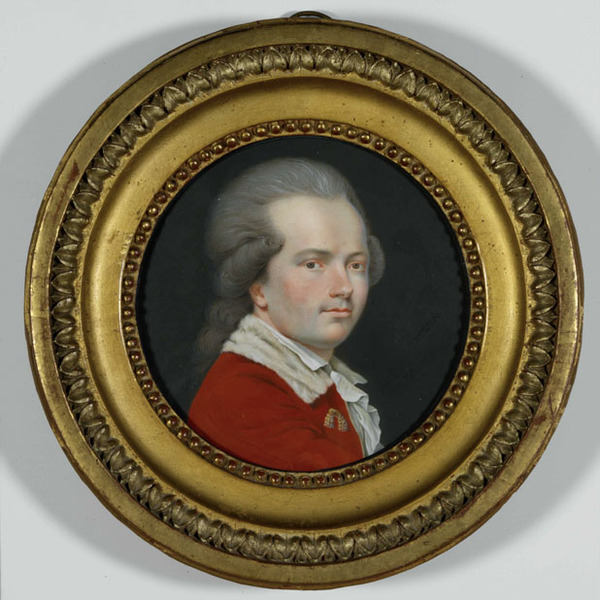 Titre original :  William Berczy, Self-portrait. Maker: William Berczy (1744-1813). 
Medium: Watercolour and gouache on ivory [bone?]. Courtesy of the Royal Ontario Museum, © ROM.