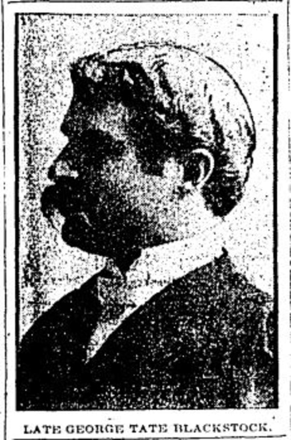 Titre original :  George Tate Blackstock. The Globe, 28 December 1921. 