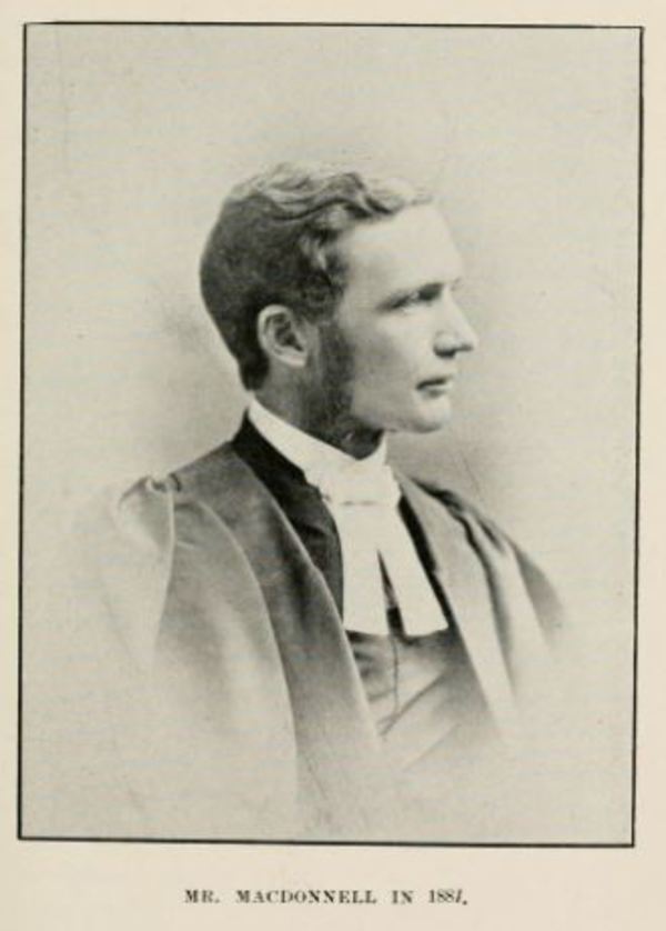 Titre original :  Portrait of Mr. Macdonnell in 1881. From: Life and work of D.J. Macdonnell, minister of St. Andrew's Church, Toronto. With a selection of sermons and prayers. 
by James Frederick McCurdy. Toronto: W. Briggs, 1897. Source: https://archive.org/details/lifeworkofdjmacd00mccuuoft/page/222/mode/2up. 