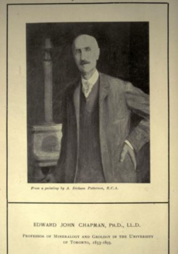 Titre original :  Edward John Chapman. From: Univ. of Toronto Monthly, 2 (1901–2): portrait opp. p.229. Source: https://archive.org/details/universityoftoro02univuoft/page/n287/mode/2up. 