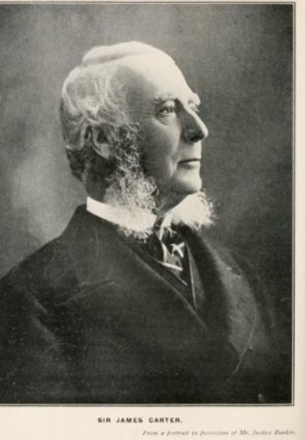 Titre original :  Sir James Carter. From: The judges of New Brunswick and their times by Joseph Wilson Lawrence, W.O. Raymond, Alfred Augustus Stockton. St. John, New Brunswick: 1907. 
Source: https://archive.org/details/judgesofnewbruns00lawruoft/page/n373/mode/1up 
