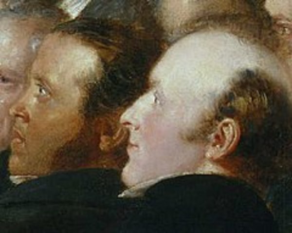 Original title:  To the left is William Knibb and to the right John Scoble - 1840. Detail from 