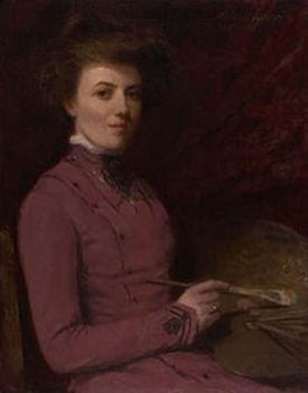 Original title:  A portrait Helen McNicoll painted by Robert Harris, c 1910.