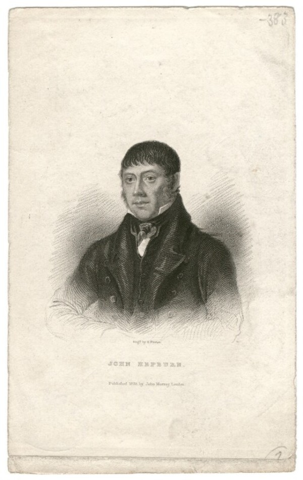 Original title:  John Hepburn by Edward Francis Finden, published by John Samuel Murray 
stipple engraving, published 1828
Given by Henry Witte Martin, 1861
Reference Collection
NPG D3250

Used under Creative Commons: http://creativecommons.org/licenses/by-nc-nd/3.0/
 
National Portrait Gallery St Martin's Place London WC2H OHE 
https://www.npg.org.uk/collections/search/portrait/mw37455 