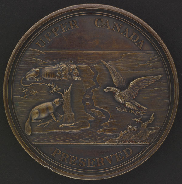 Titre original&nbsp;:  Loyal and Patriotic Society of Upper Canada "Upper Canada Preserved" Medal, intended for Veterans of the War of 1812. 