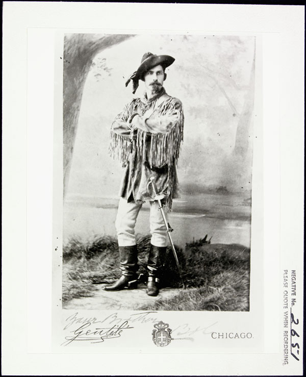 Titre original :  James M. Walsh in western style garb, before 1884. 