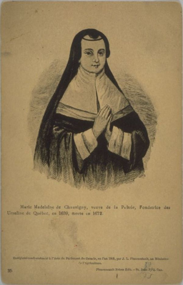 Titre original :  Marie Madeleine de Chauvigny, veuve de la Peltrie [image fixe]