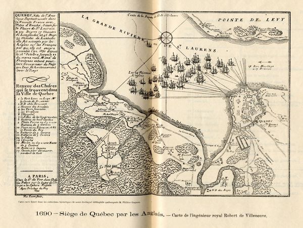 Titre original :  1690 - Siège de Québec par les Anglais carte de l'ingénieur royal Robert de Villeneuve / [image fixe] : Robert de Villeneuve, ca 1645-ca 1692