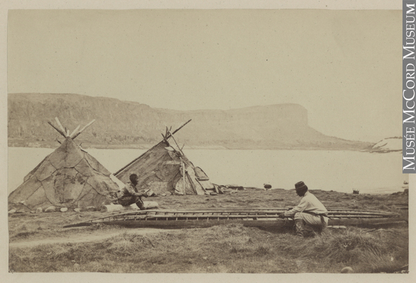Titre original :  Photograph Making a kayak, Little Whale River, QC, 1874 James Laurence Cotter 1874, 19th century Silver salts on paper mounted on card - Albumen process 10 x 16 cm Gift of Mrs. D. A. Murray MP-0000.391.12 © McCord Museum Keywords:  Ethnology (606) , Inuit (216) , Photograph (77678)