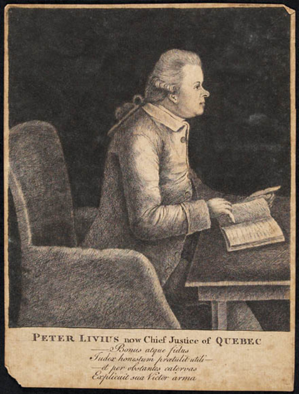 Titre original :  Peter Livius, now Chief Justice of Quebec. 