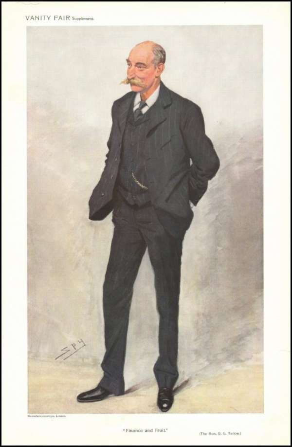 Original title:    Description Caricature of Robert Garnett Tatlow (1855-1910). Caption read 
