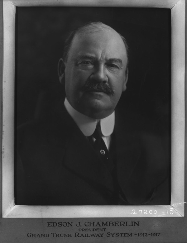 Titre original :  Edson J. Chamberlin - President - Grand Trunk Railway System, 1912-1917. 