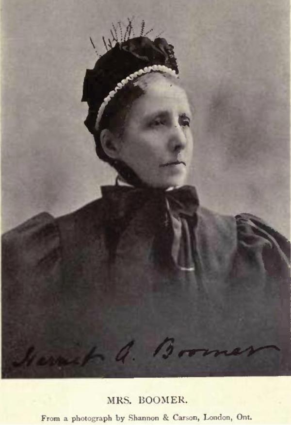 Titre original :    Description English: Mrs Harriet A Boomer by Shannon & Carson Date 8 June 2011 Source Morgan, Henry James Types of Canadian women and of women who are or have been connected with Canada : (Toronto, 1903) [1] Author Shannon & Carson, London, Ont.

