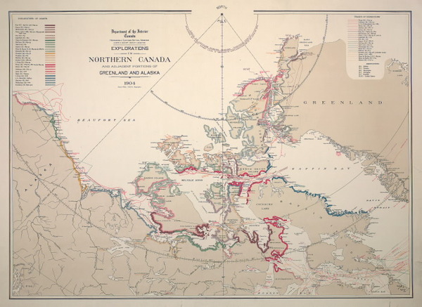Titre original :  Explorations in northern Canada and adjacent portions of Greenland and Alaska; Author: White, James, 1863-1928; Author: Year/Format: 1904, Map