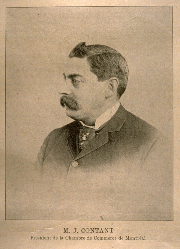 Titre original :  M. J. Contant, président de la Chambre de commerce de Montréal [image fixe]