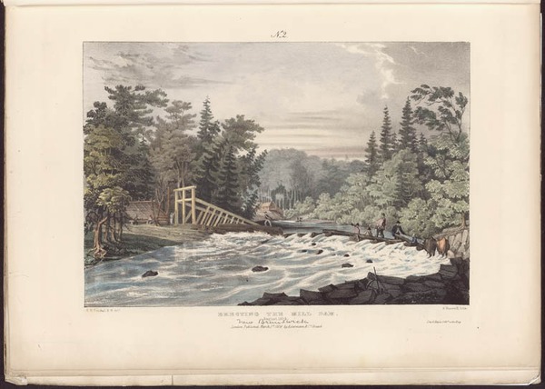 Titre original :  Erecting the Mill Dam, August 1834. 