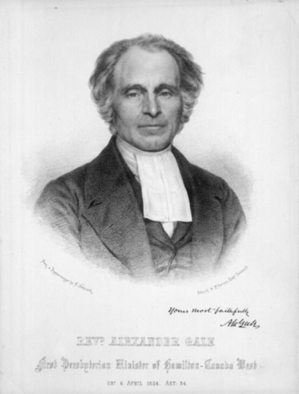 Titre original :  Revd Alexander Gale; Author: Schenck and McFarlane (Edinburgh) after A. Hoehnisch; Author: Year/Format: 1850, Picture