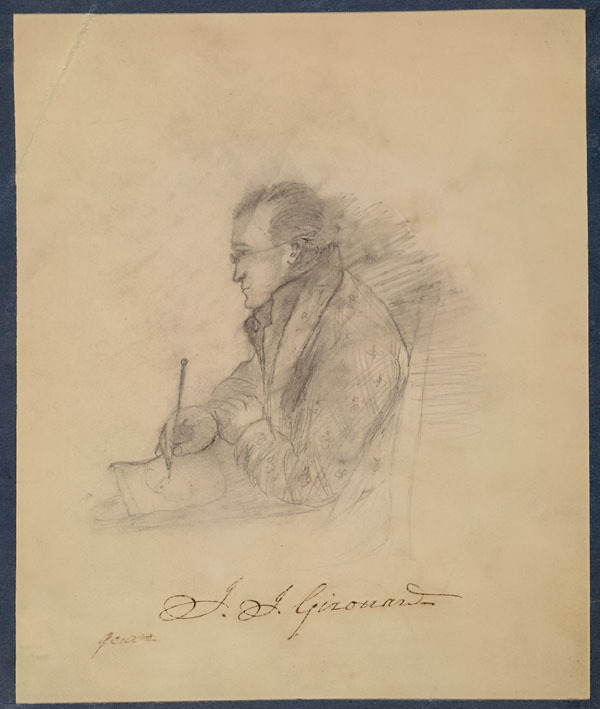 Titre original :  Jean-Joseph Girouard, autoportrait réalisé en prison, Montréal. 